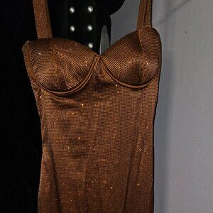 Brown bodycon dress
